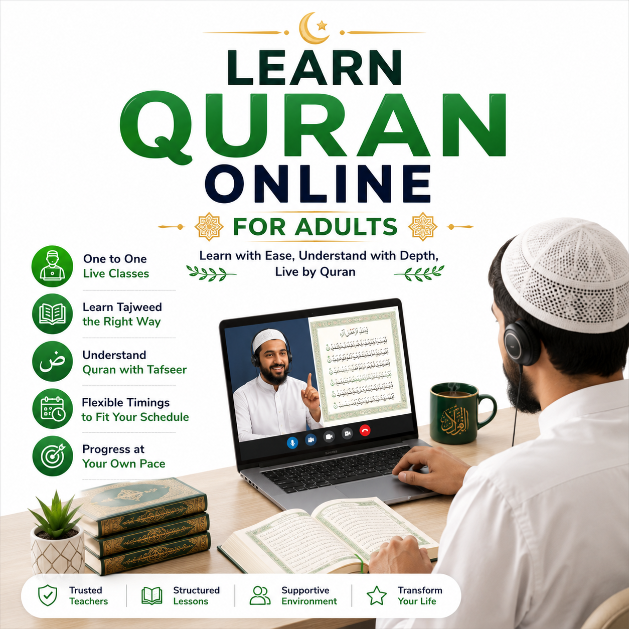 Learn Quran Online for Adults UK — QiranCourses.co.uk